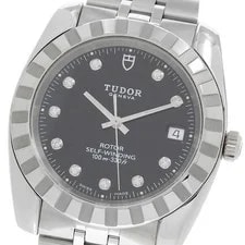 Tudor — Tudor 21010 Classic Date 10P Diamond Automatic Black Stainless Steel — Watch — resale