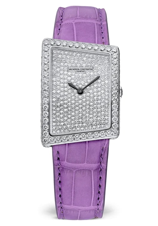 Worldofluxuryus — Vacheron Constantin Asymmetric 18K White Gold and Diamonds Quartz — Watch — resale