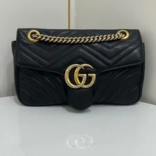 Gucci — Gucci GG Marmont Medium Matelasse Flap Hardware — Handbag — resale