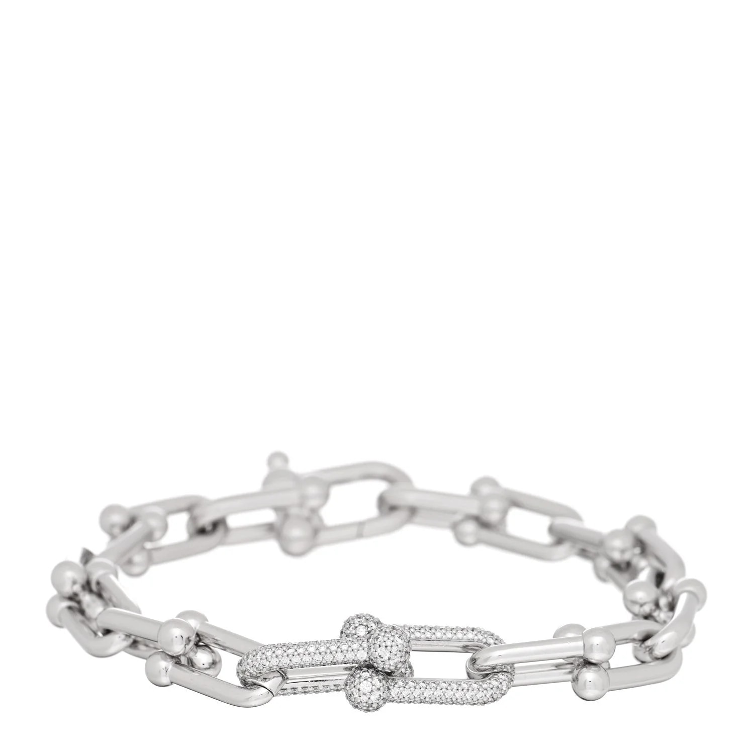 Tiffany & Co. — 18K White Gold Medium HardWear Link — Jewelry — resale