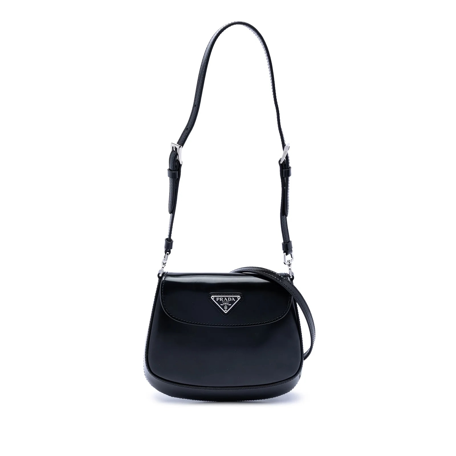 Prada — Mini Brushed Cleo Flap — Handbag — resale