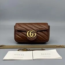 Gucci — Gucci GG Marmont Super Mini Matelasse Crossbody Auth — Handbag — resale