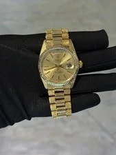 Rolex — Rolex Day Date 36 Champagne Stick Dial on President 18038 — Watch — resale