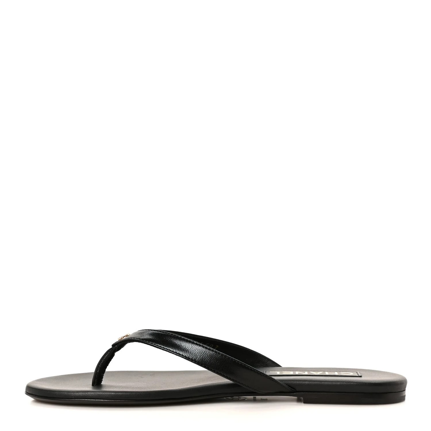 Chanel — Shiny CC Thong 38 — Designer Shoe — resale