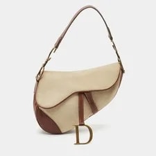Dior — Dior Saddle BeigeBrown and — Handbag — resale