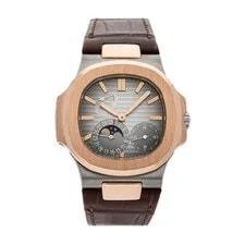Patek Philippe — Patek Philippe Nautilus Date Moon Phases Gold Auto 40mm Strap 5712GR-001 — Watch — resale