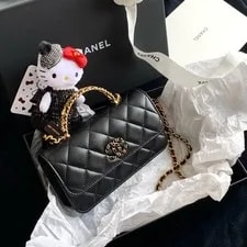 Chanel — Chanel Wallet on Chain WOC Top Handle Flap Crossbody — Handbag — resale