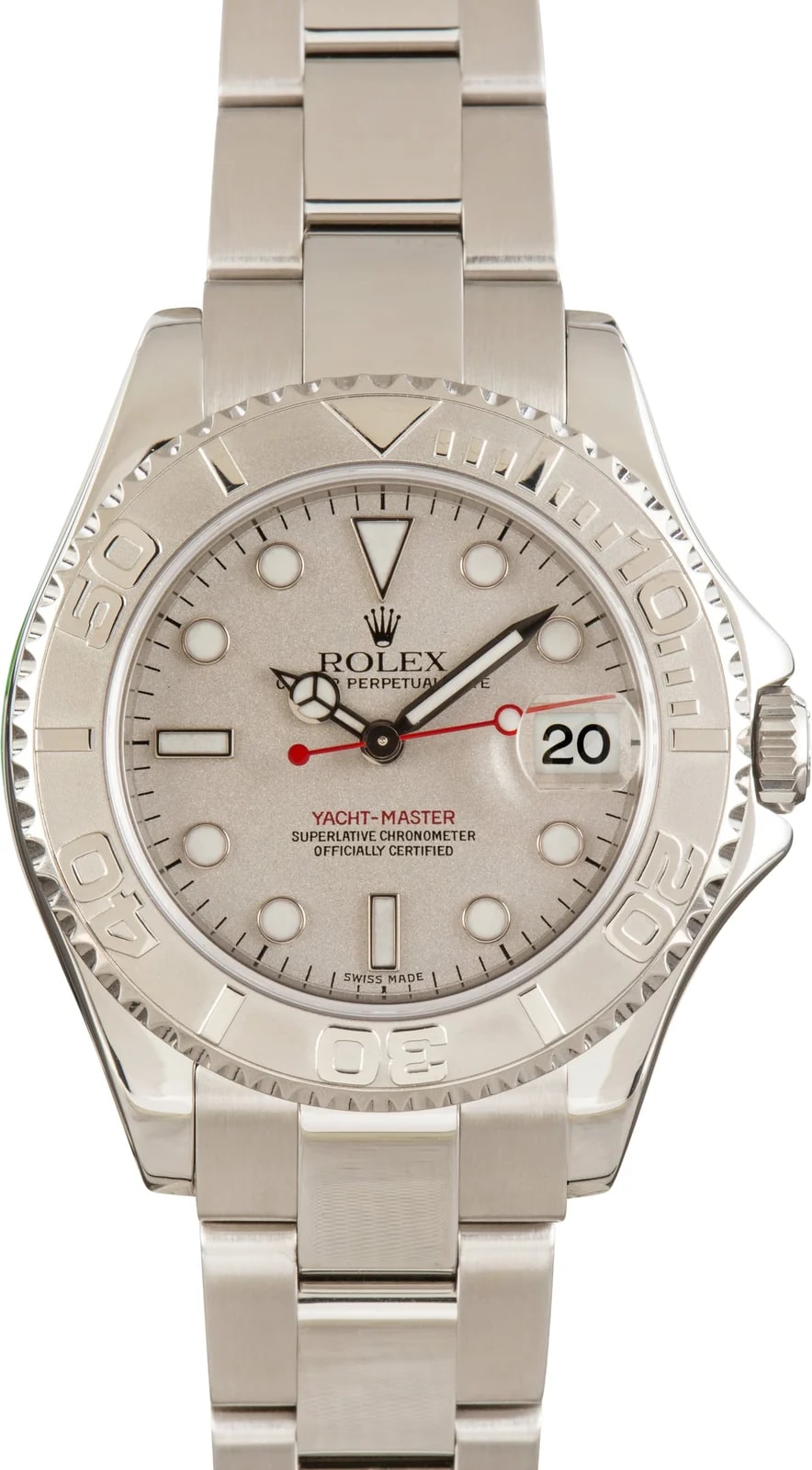 Rolex — Rolex Yacht-Master 35 Platinum Bezel & Dial Ref 168622 — Watch — resale