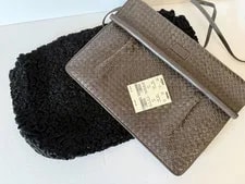 Fendi — Vtg Fendi S.a.s. Woven 80s NYC Flagship + Fur Dustbag & Tags — Handbag — resale