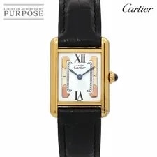 Cartier — Cartier Must Tank SM Vermeil W1006354 White SV925 Quartz Must — Watch — resale