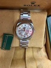 Rolex — Rolex Air King 114200 Silver Concentric Dial Stainless Steel V Serial # — Watch — resale