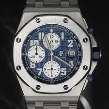 Audemars Piguet — Audemars Piguet Blue Titanium 42mm Royal Oak Offshore Complete & 25721TI — Watch — resale