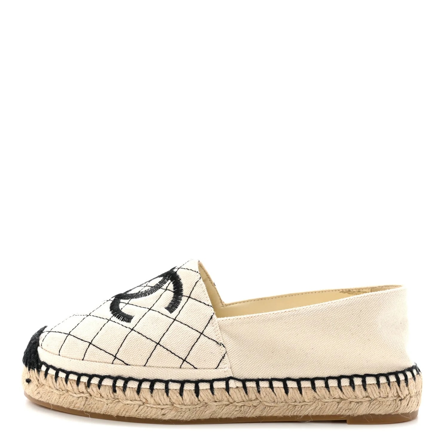 Chanel — Fabric Biarritz CC Espadrilles 36 — Designer Shoe — resale