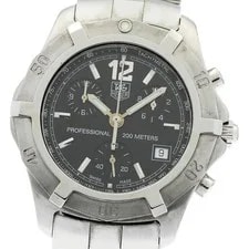 Tag Heuer — TAG Heuer CN1110 Black Quartz SS Date Chronograph — Watch — resale