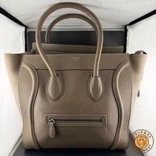 Celine — Celine Luggage Medium Shopper Greige Top Handle — Handbag — resale