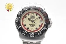 Tag Heuer — TAG Heuer Formula 1 WA1211 Cream Dial Black Red Silver Japan — Watch — resale