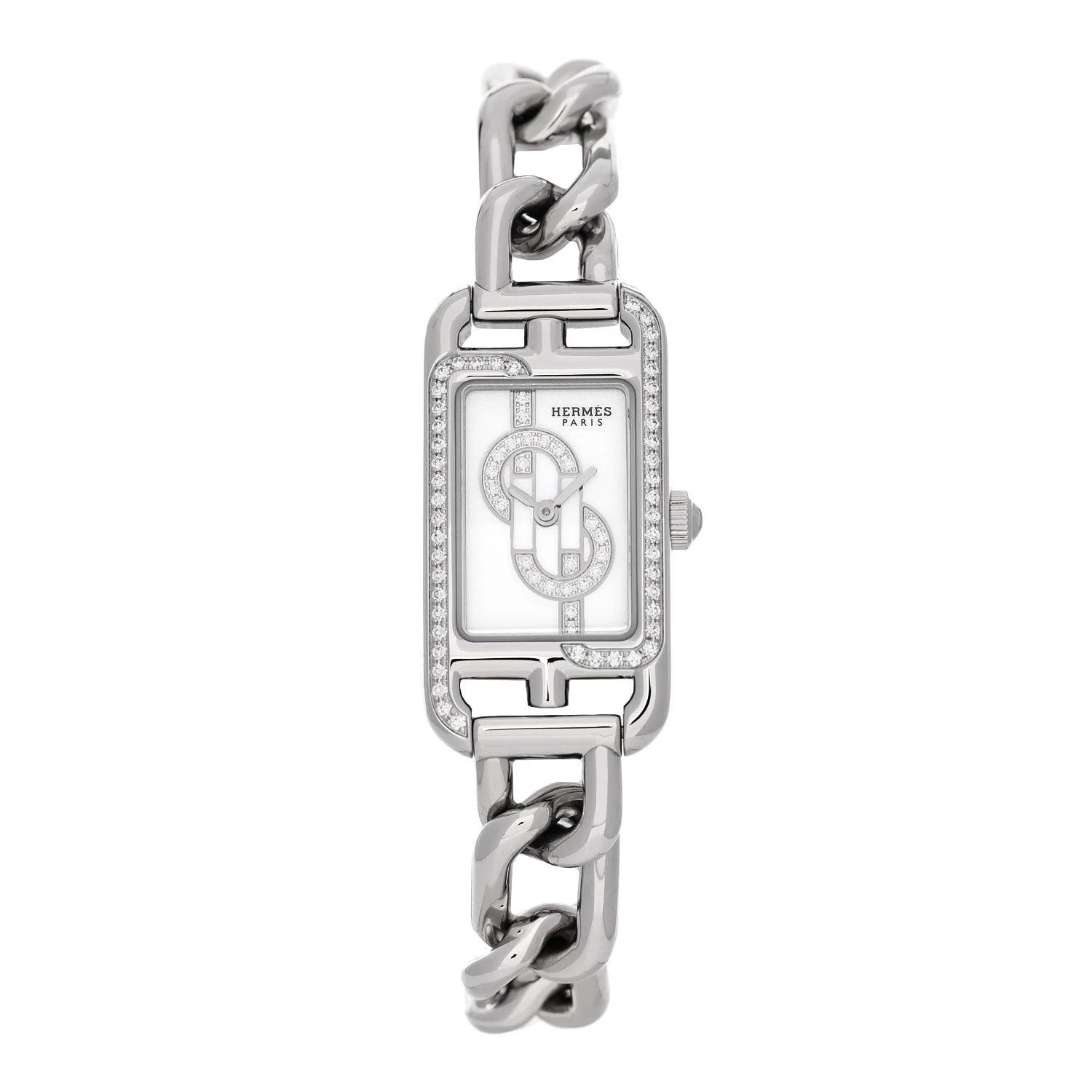 Hermès — Stainless Steel Diamond Bezel 17mm Nantucket Quartz — Watch — resale