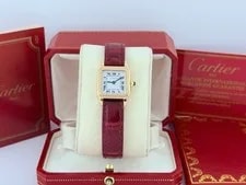 Cartier — Cartier Santos Dumont 78098 White Dial 18k Yellow Gold Box Papers — Watch — resale