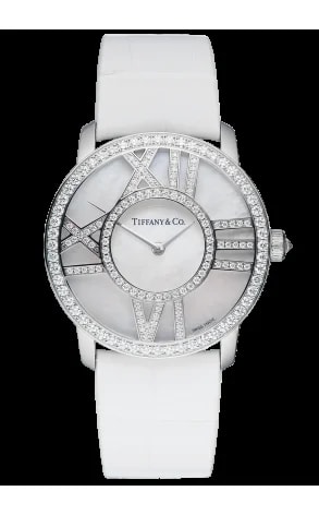 Worldofluxuryus — Tiffany & Co Atlas 18K White Gold & Diamonds Lady's — Watch — resale