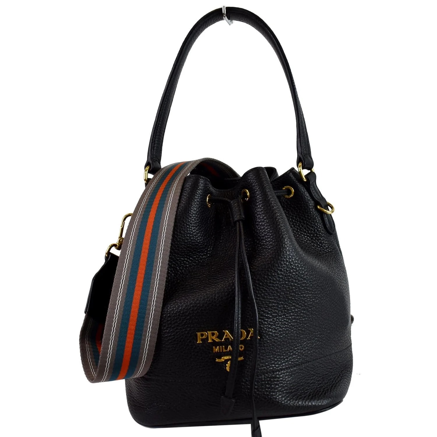 Prada — Prada Logo Drawstring Bucket — Handbag — resale
