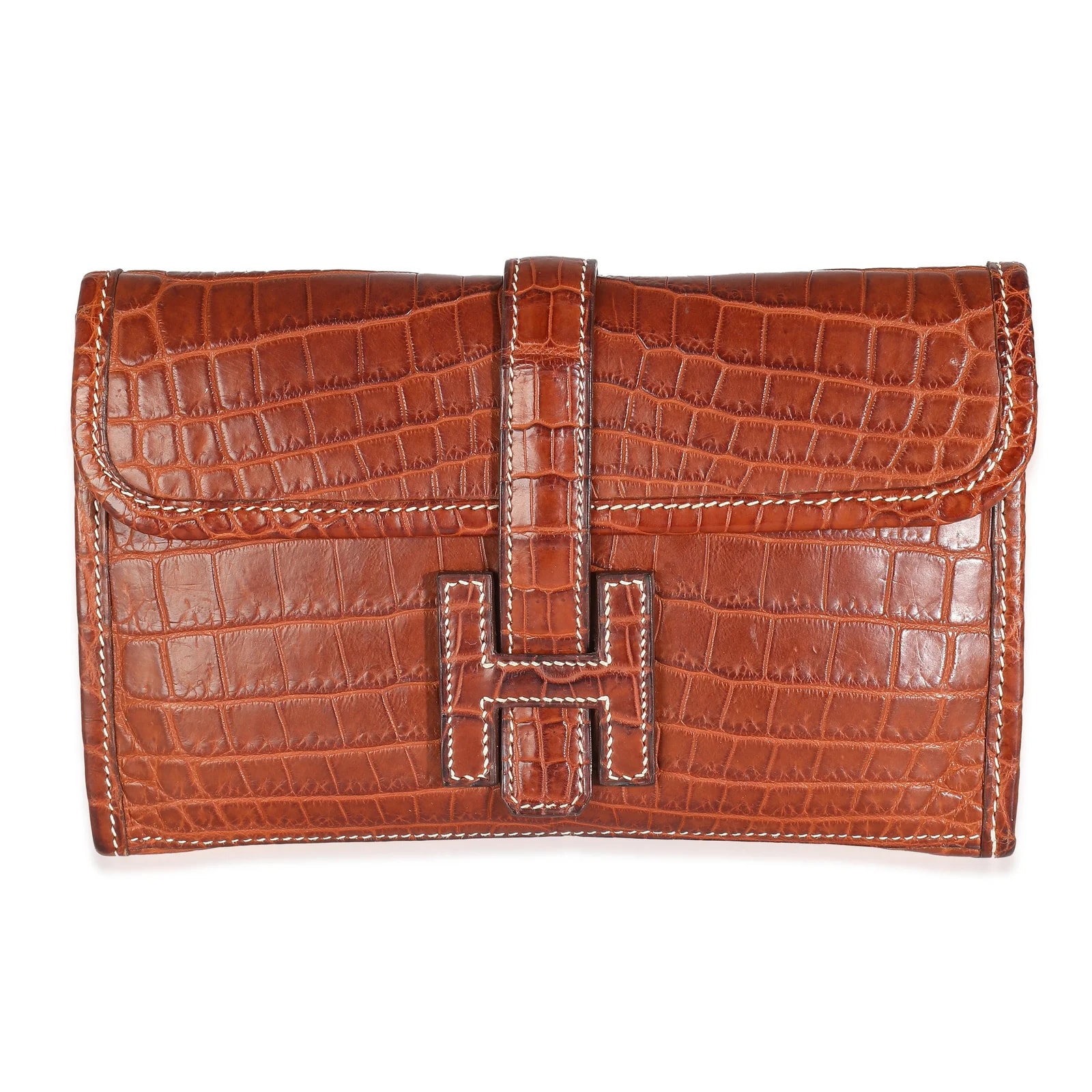 Hermès — Hermès Fauve Niloticus Lisse Jige Exotic Wallet — Handbag — resale