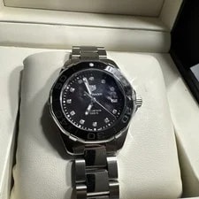 Tag Heuer — TAG Heuer Aquaracer 35mm Quartz Black Dial Diamond Markers Date SS Bracelet — Watch — resale