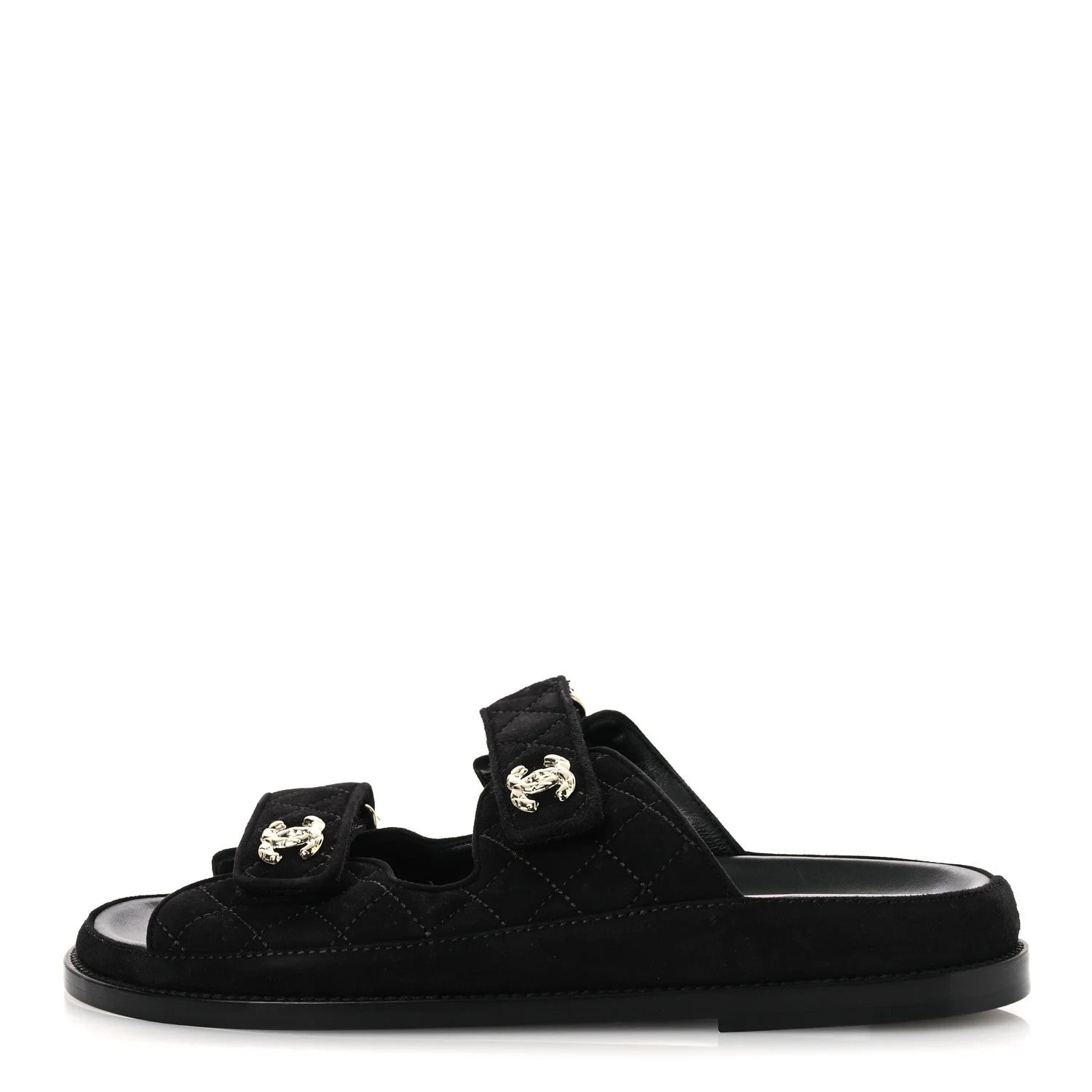 Chanel — Velcro Dad Chain CC Slide 40 — Designer Shoe — resale