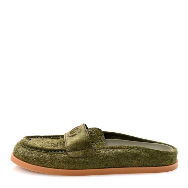 Gucci — GG Debossed Celia Mules 39 — Designer Shoe — resale