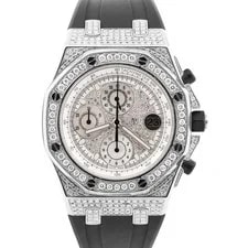 Audemars Piguet — Audemars Piguet Royal Oak Offshore Pave Diamond Chronograph Steel Rubber 26170ST — Watch — resale