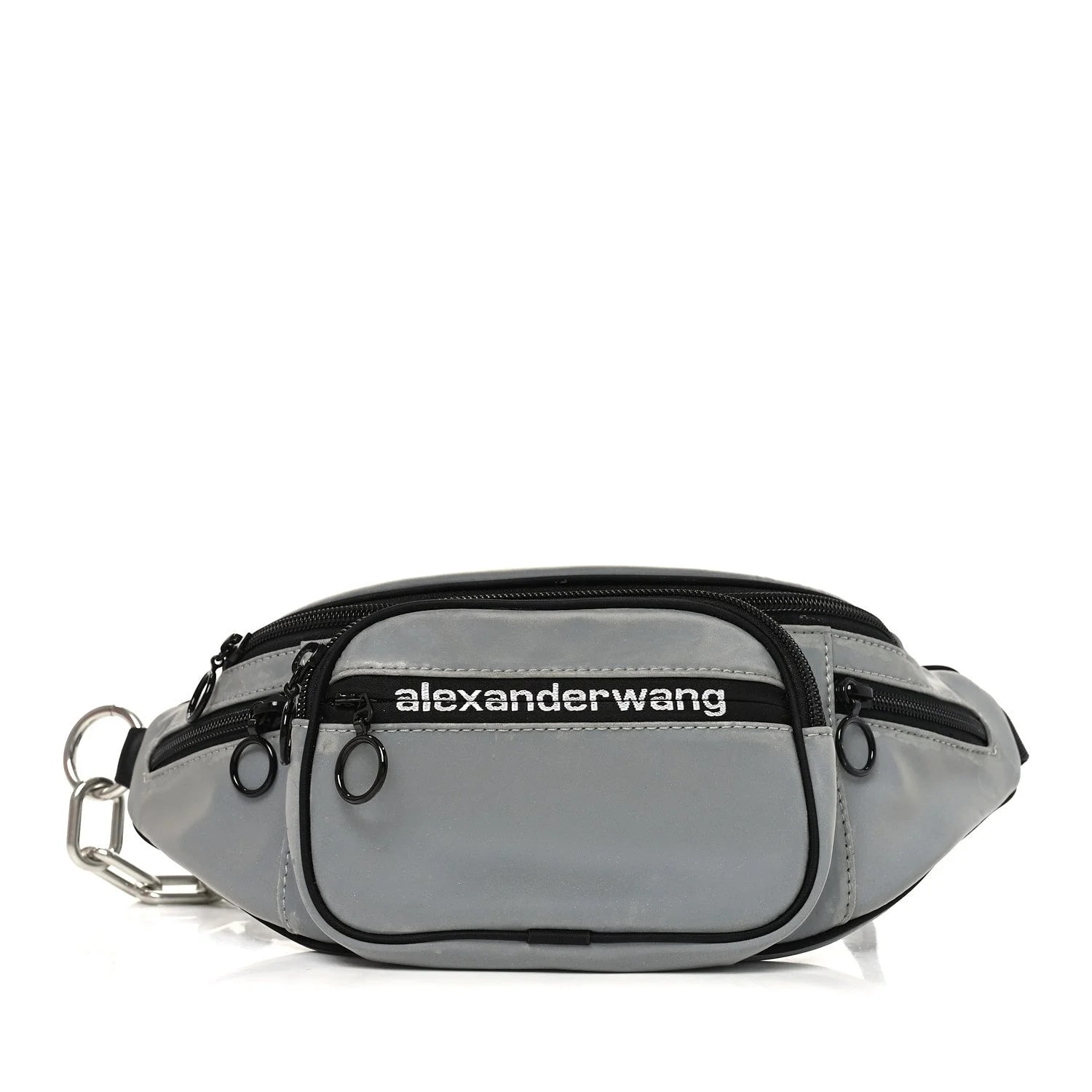 Alexander Wang — Logo Printed Attica Belt Reflective — Handbag — resale