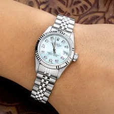 Rolex — Rolex Datejust 26mm Ice Blue Diamond Dial Jubilee Bracelet 69174 — Watch — resale