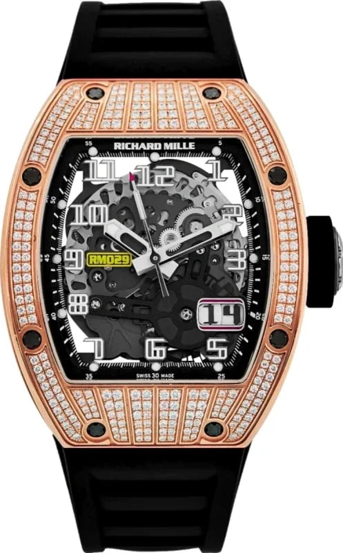 Worldofluxuryus — Richard Mille RM 029 18K Rose Gold & Diamonds — Watch — resale