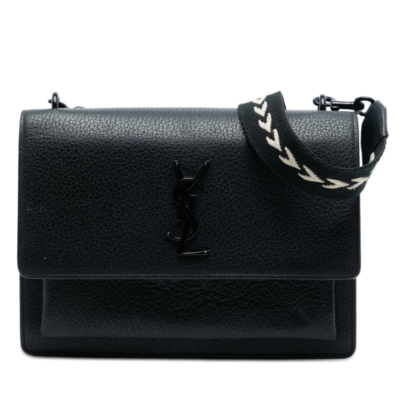Saint Laurent — Medium Grained Guitar Strap Sunset Crossbody — Handbag — resale