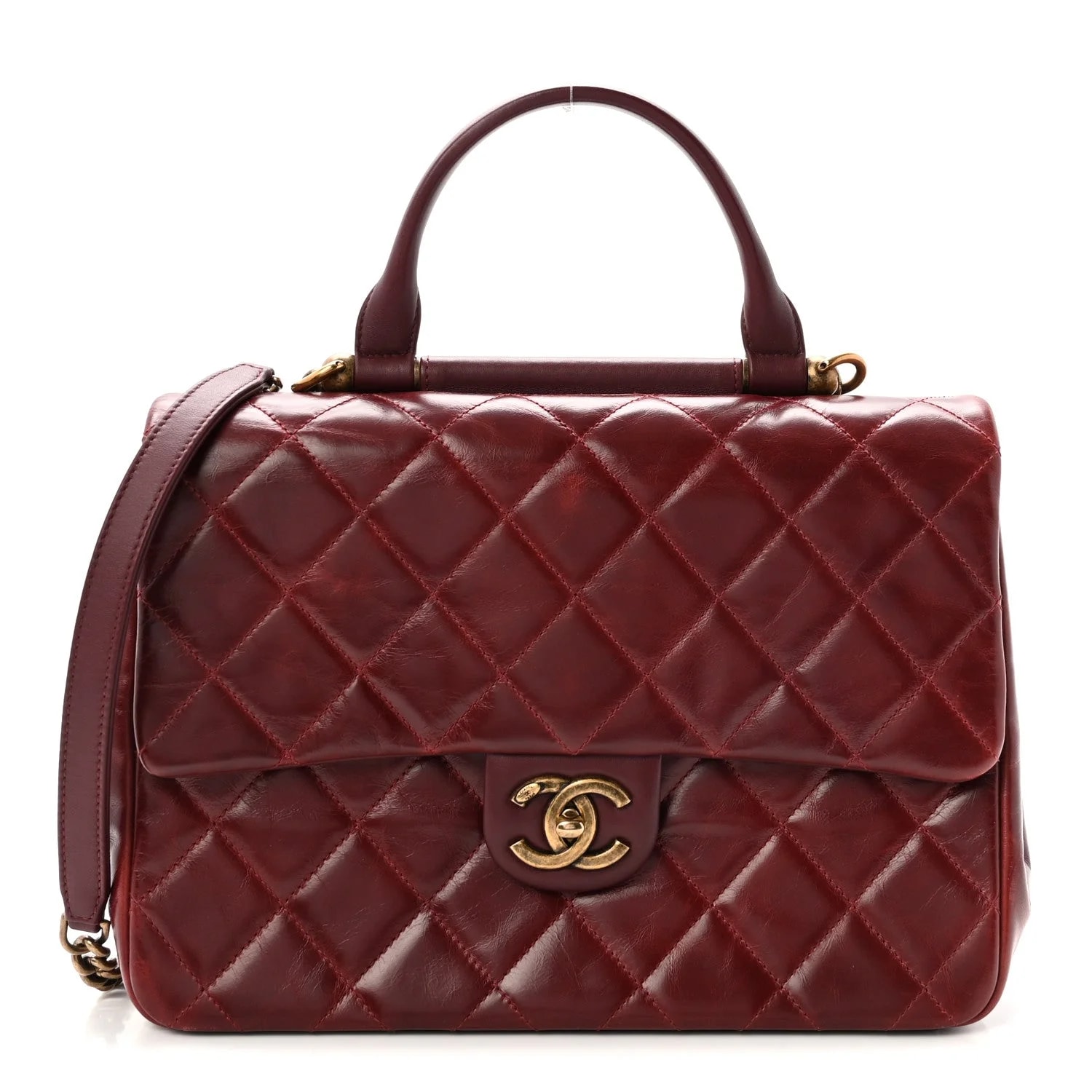 Chanel — Large Bar Top Handle Flap — Handbag — resale