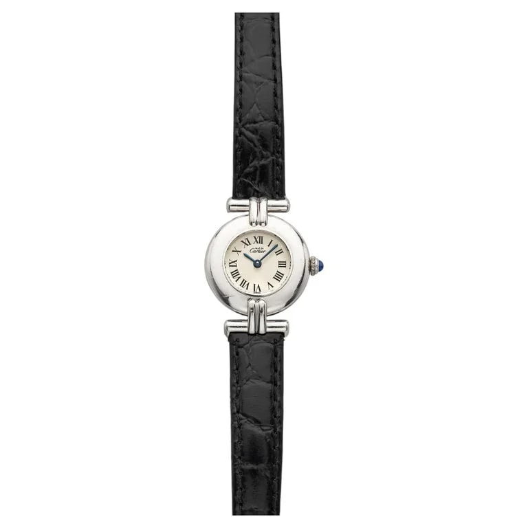 Cartier — 1990s Cartier Lady Colisee 1903 Sterling Silver White Dial Quartz 24mm — Watch — resale