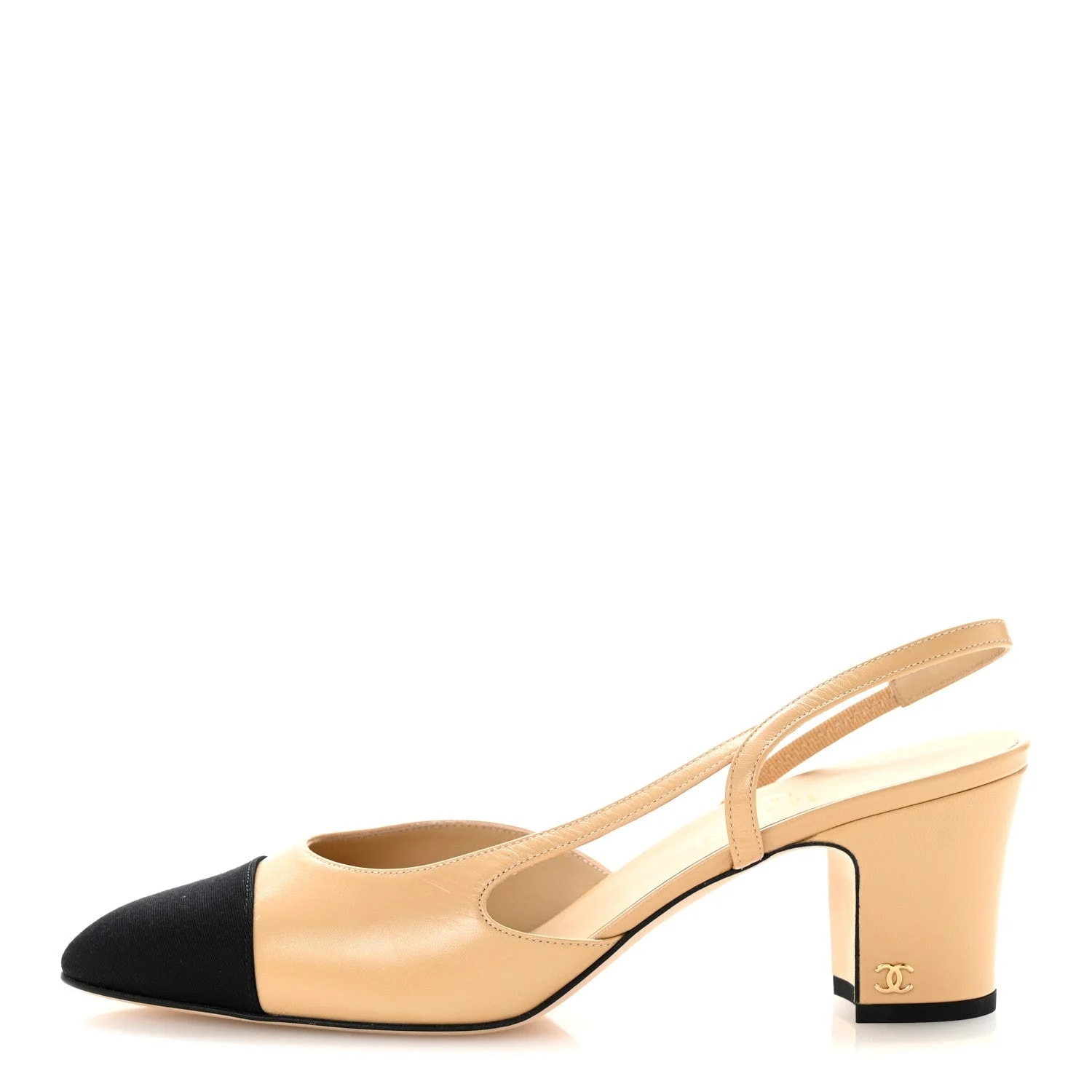 Chanel — Grosgrain Cap Toe CC Slingback 41 — Designer Shoe — resale