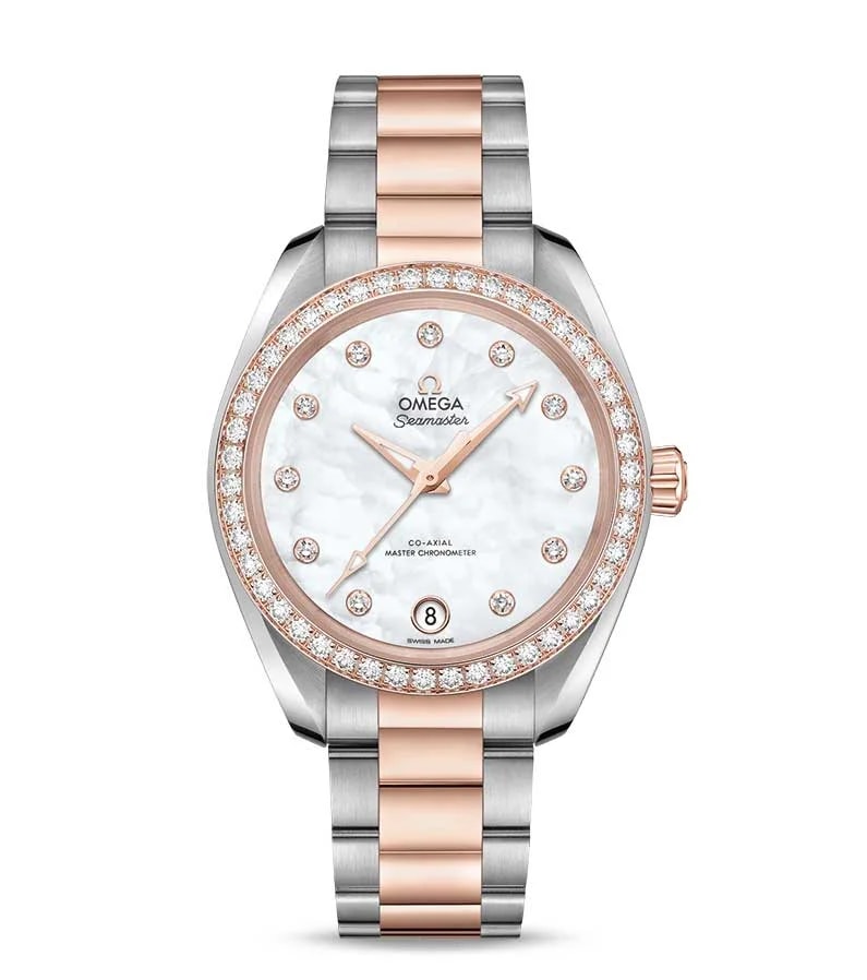 Worldofluxuryus — Omega Seamaster Aqua Terra Co-Axial Master Stainless Steel &Amp; 18K Sedna™ Gold ’s — Watch — resale