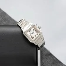 Cartier — Cartier Santos Galbee Steel Automatic 2423 24mm White Dial — Watch — resale