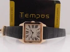 Cartier — Cartier Santos Dumont 2788 18KT Solid Rose Gold Box&papers Year 2015 TOP — Watch — resale