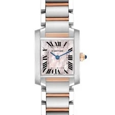Cartier — Cartier Tank Francaise Small Steel Rose Gold MOP W51027Q4 Papers — Watch — resale