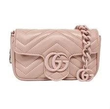 Gucci — Gucci GG Marmont Super Mini Crossbody With Chain Strap — Handbag — resale