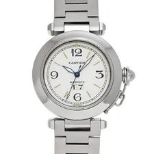 Cartier — Cartier Pasha C Big Date W31055M7 White Dial Stainless Steel Automatic #W2832 — Watch — resale