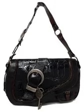 Dior — Christian Dior Gaucho Saddle Dark #T595 — Handbag — resale