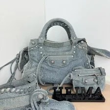 Balenciaga — Balenciaga Neo Cagole City Mini Rhinestone Crossbody Auth — Handbag — resale