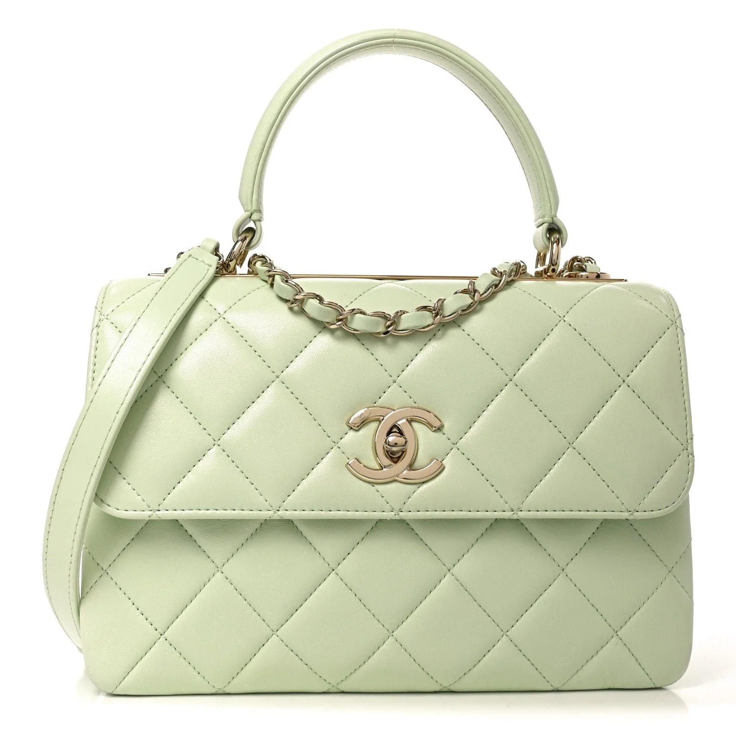 Chanel — Small CC Flap Dual Handle Light — Handbag — resale