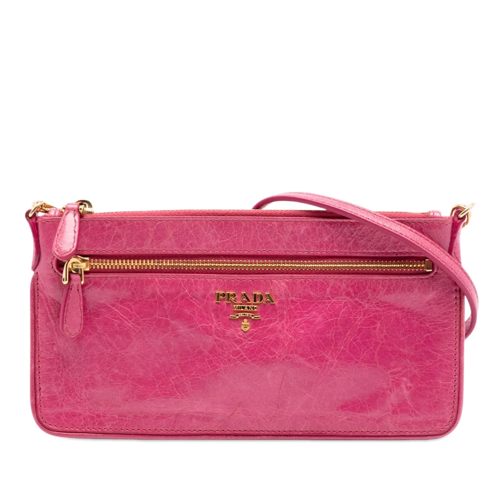 Prada — Vitello Shine Crossbody — Handbag — resale