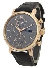 IWC — IWC Portofino Chronograph IW391021 Gray Dial 120 Grams 18K Gold 42MM — Watch — resale
