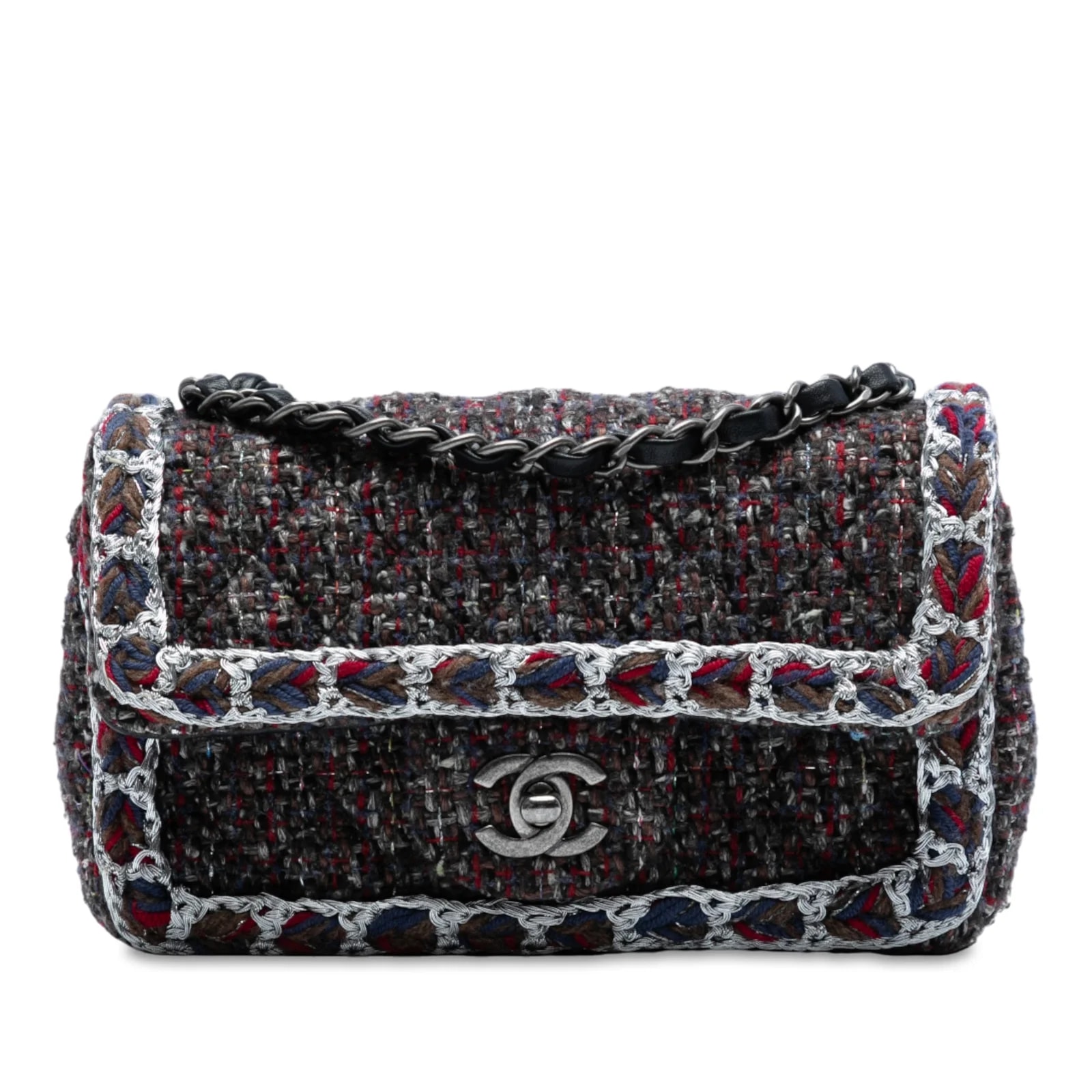 Chanel — Rectangular Classic Braided Single Flap — Handbag — resale