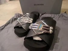 Balenciaga — 8.5US Balenciaga Sandals With Metallic Badge Limited Edition Vhtf Desi — Sneaker — resale