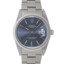Rolex — Rolex Oyster Perpetual 34mm Blue Warranty 1996 Sn/#w — Watch — resale